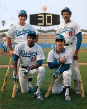 1977 LA Dodgers Garvey Smith Cey Baker 4 Guys with 30 Homers Photo Print Poster picture