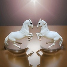 Vintage PAIR of Breyer Classic Lipizzan Stallion #620 Mirrored Set No USA Mark  picture