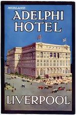 Adelphi Hotel Liverpool Poster 🇬🇧🏨 - UK 1920s Design - Retro Home Decor picture