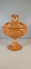 Fenton Thomas Jefferson 1976 Limited Chocolate Slag Bicentennial Covered Compote picture
