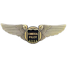EL14-20 Commercial Pilot Wings pin Full size standard 3 inch great for Airline C picture