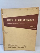 Vintage 1962 Course in Auto Mechanics Part 2 California Dept Education Workbook picture