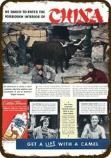 1937 CAMEL CIGARETTES Vintage Look DECORATIVE METAL SIGN - James Clark in China picture