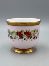 Vintage Vista Alegre Portugal Porcelain Cachepot , Floral Gilt Planter picture