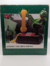 Vintage 1983 Kermit The Frog Telephone Novelty Phone ATC Jim Henson In Box picture