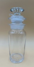 1930s Art Deco Heisey Glass Apothecary Cocktail Shaker 3 Piece Strainer Stopper picture