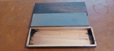 Vintage  Wooden Box Oilstone  Norton  Double Sided (D15) picture