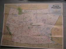 PRAIRIE PROVINCES MAP THE MAKING OF CANADA National Geographic December 1994  picture