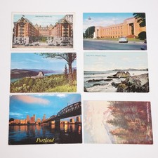 Lot of 6 VTG Oregon Postcards Portland Tillamook Corbett Jumpoff Joe Newport picture
