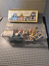 2  VINTAGE WOODEN EASTER BUNNY TRAIN-Hobby lobby Vintatge-New picture