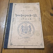 1874 Masonic History Bi-Laws Golden Rule Lodge #4 Q.R. Stanstead Canada picture