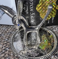 ORCHARD ORIGINAL DONKEY Silver Plated Ring Holder Figurine Silverware, NWB picture
