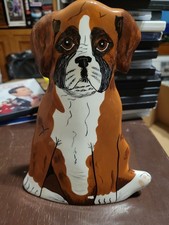 Nina Lyman Dogs by Nina Boxer Puppy Glossy Ceramic Flower Vase Pencil Holder 9