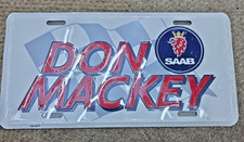 Vintage Don Mackey SAAB License Plate NOS SAAB Vehicle License Plate picture