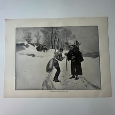 The Grasshopper And Ant La Fontaine's Fables JG Vibo 1892 Book Plate Print TK27 picture