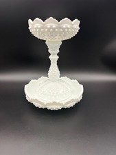 Vintage Fenton Hobnail Milk Glass 3 Piece Centerpiece picture