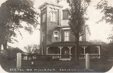 Col. William M. Cockrum Home, Oakland City IN Indiana RPPC Photo Postcard COPY picture