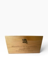 1996 UA Plumbers Pipefitters Local 189 Columbus Ohio Wooden Keepsake Box Vintage picture