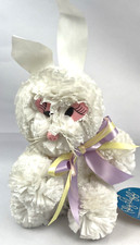 Vintage Poly Fluff Adorable Easter Bunny White Plastic Figure 13