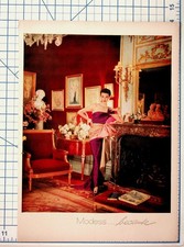 Vintage Modess Because Print Ad 1950s Fashion Elegant Gown Magazine Ephemera picture