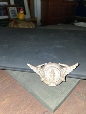 Antique St. Christopher Repose Car Clip Badge picture