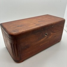 Vintage Lane Mini Cedar Wood Chest Trinket Box - No Key picture