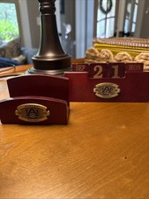 Vintage Auburn University Desk Set w/ Business Card Holder & Block Calendar picture