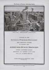 1904 St Louis World's Fair ANHEUSER-BUSCH BREWERY Louisiana Purchase Expo Vtg Ad picture