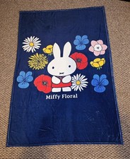 Miffy Floral Blanket Blue Animation Character Collectible picture