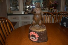 Vintage 1985 Grizzly Beer Bear Advertising Stand Display No Bottle picture