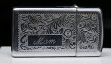 Zippo Windproof Slim Line Engraved Lighter, MOM SK#2262D-4 picture