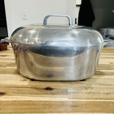 Vintage Wagner Ware Magnalite 4265-P Dutch Oven With Lid With Trivet 1970s 8QT picture