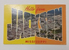 Jackson Mississippi MS Greetings From Jackson State Capitol Vintage Postcard USA picture