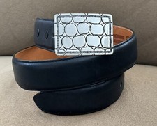 Vintage Classy Premium Luxury 925 Sterling Silver México Belt Buckle & Belt Set picture