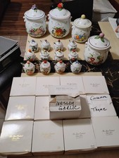 Vintage Lenox Orchard Canister & Spice Jar Set Jam Jelly Jar Set See Description picture