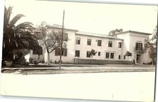 c1945 Random Mansion Claremont California Postcard Rppc Real Photo Palm Tree picture
