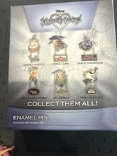 6 Boxes UNOPENED KINGDOM HEARTS Pin Worlds/Planets Monogram Dangle Pin GameStop picture