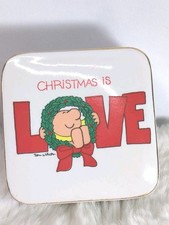Vintage Ziggy By Tom Wilson Ceramic Christmas Box “ Christmas Is Love” 3.25