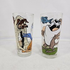 1976 Pepsi Collector Series Glasses Lot Of 2 Porky Taz Wile Road Runner picture