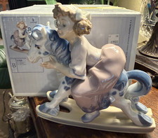 Lladro 5769 Faithful Steed Girl on Rocking Horse MINT in Box Sells for $370 A+ picture