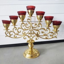 Seven Branch Floor Candelabrum On One Legs Church Seven Сandlesticks 20.86