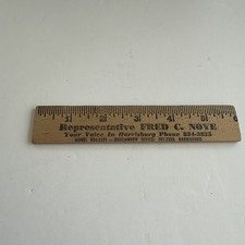 Vintage Fred C Noye Pennsylvania State Representative Perry County 6” Wood Ruler picture