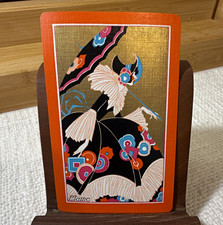 Vintage NOS Linen Art Deco Single Playing Card- Elaine picture
