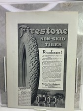 1915 Vintage Printed Advertisements, Firestone Tire & Rubber with 1915 Prices. picture