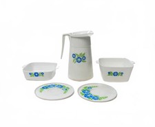 Vintage Amsco Suburban Toy Corning Ware Blue Cornflower Pitcher Casserole Set picture