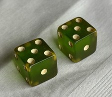 Vintage Apple Green Translucent Bakelite 1/2