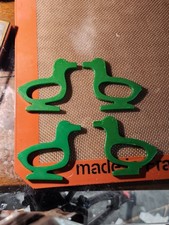 Set Of 4 Vintage Green Duck Bakelite Napkin Rings  picture