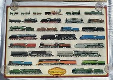 1983 STEAM LOCOMOTIVES POSTER by ITALY'S ARTI GRAFICHE RICORDI 1983 - 38.5x26.5