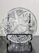 Crystal Clear Industries 3-Section Divided Relish Dish mfd. Germany picture