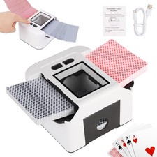 Automatic Card Shuffler, 1-2 Deck Quiet & 2000 Mah USB-C Rechargeable Electronic picture